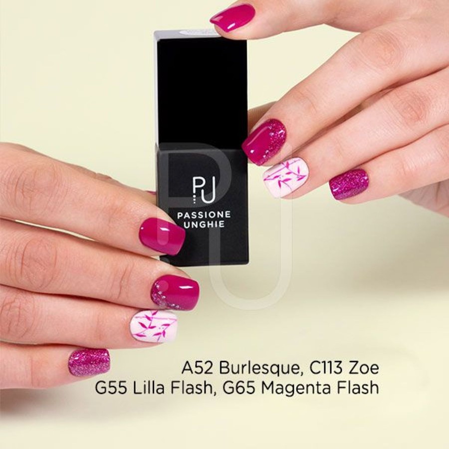 Gel Uv Colorati Passione beauty | Gel Glitter G65 Magenta Flash