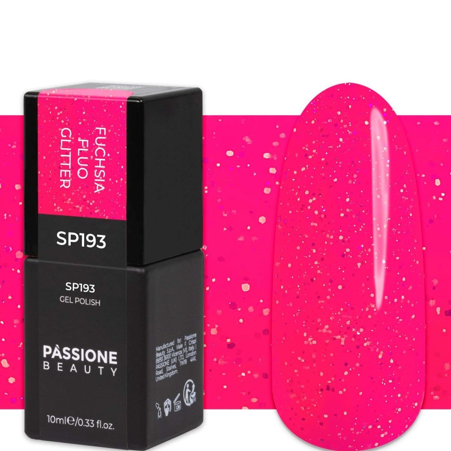 Semipermanenti Passione beauty | Colore Semipermanente Sp193 Fuchsia Fluo Glitter