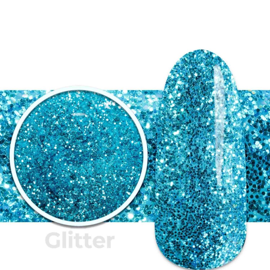 Gel Uv Colorati Passione beauty | Gel Glitter G16 Acquamarina