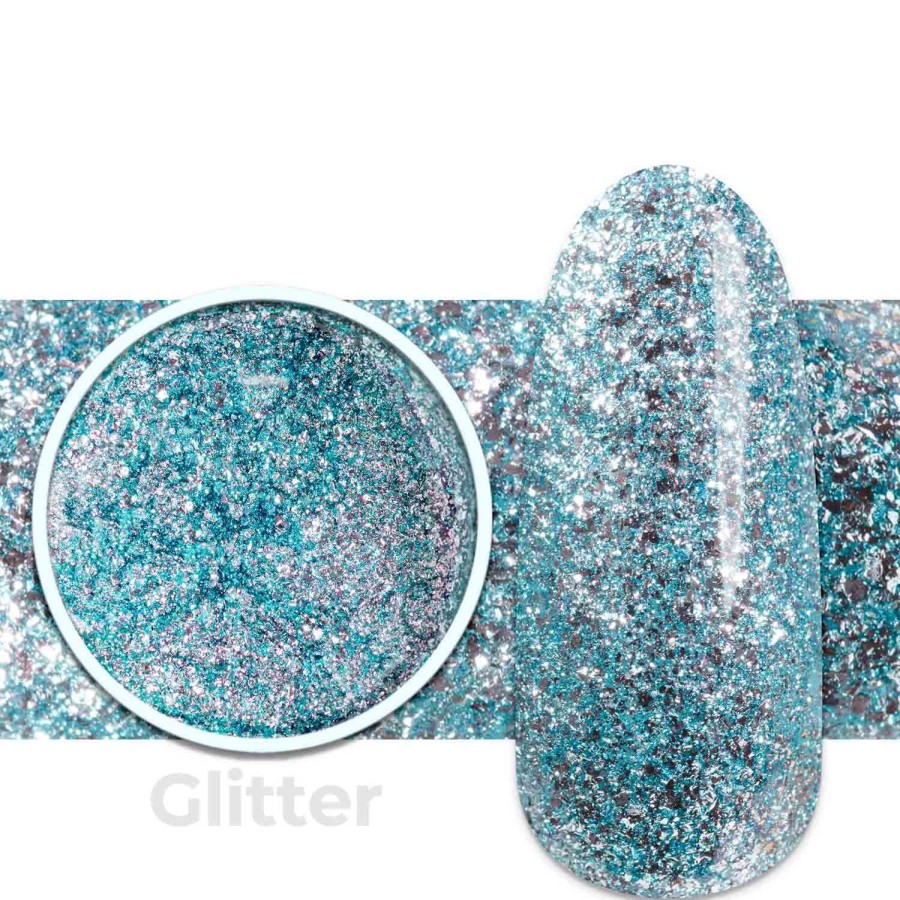 Gel Uv Colorati Passione beauty | Gel Glitter G51 Azzurro Flash